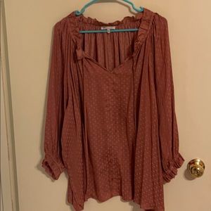 Dusty rose texture blouse